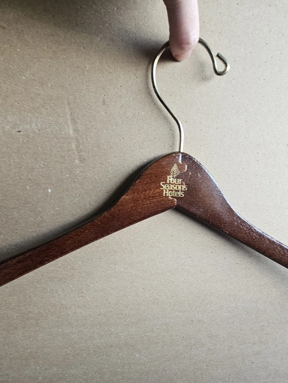 Four Seasons Hotels Resorts Wooden Pant Hanger '80s Vintage Luxury Hotel RARE!